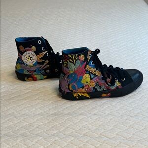 Converse X Adventure Time Black High-Tops with Multicolor Design, us size 3